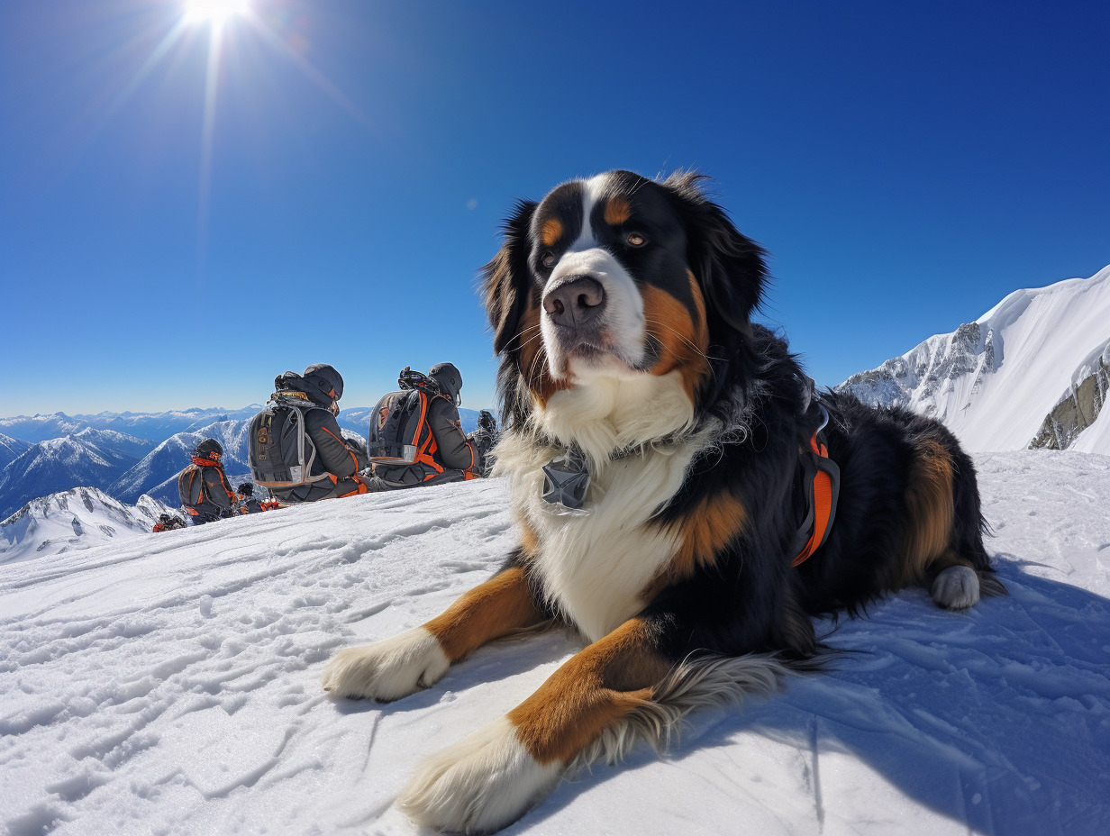 station de ski chiens