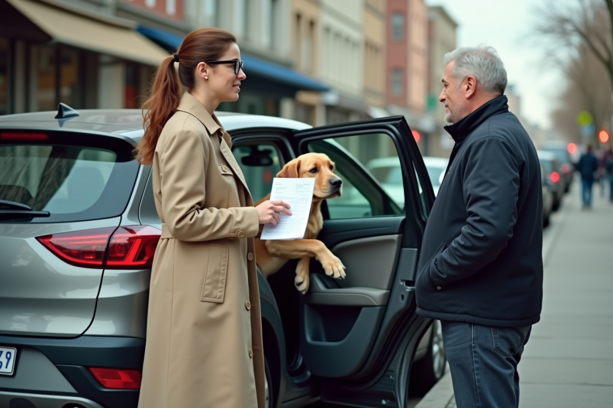 Jeune femme expliquant un rapport d