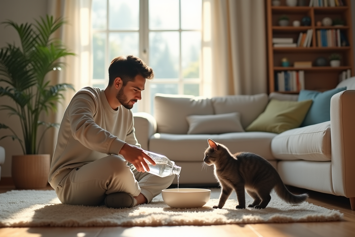 Jeune homme donnant de l